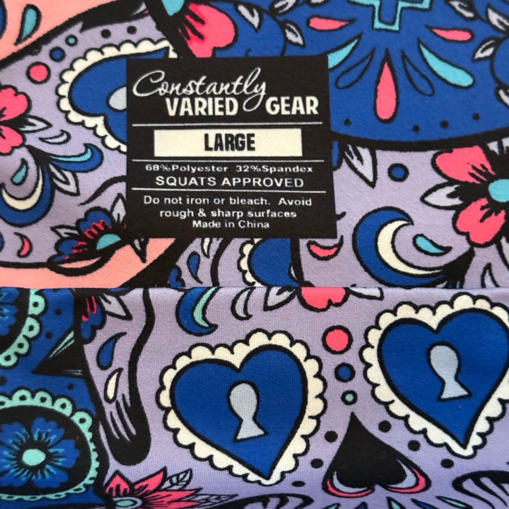 Constantly Varied Gear Blue and Pink Skull Bike Shorts - Picture 3 of 3